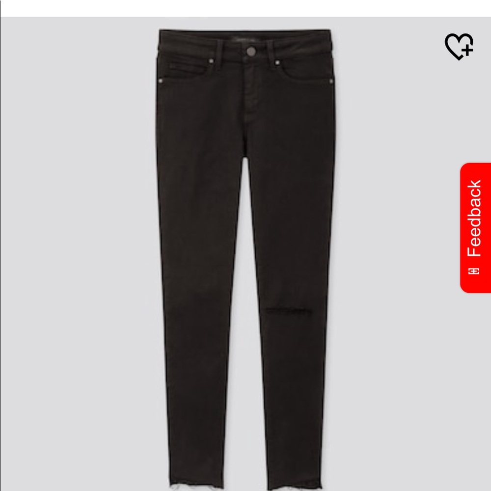 Uniqlo ultra stretch distressed jeans